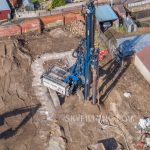 piling and excavation drone progress photography in Mexborough, near Doncaster